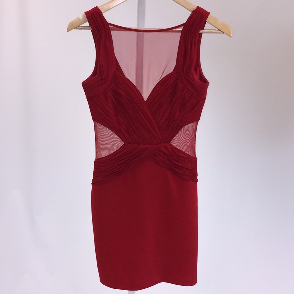 Lipsy London Mesh Illusion Dress